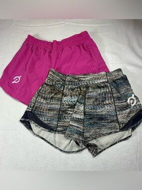 Peloton Lululemon x Peloton Running Shorts Bundle Pink Multicolor Size M 10